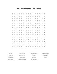 The Leatherback Sea Turtle Word Search Puzzle