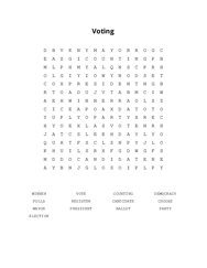Voting Word Search Puzzle