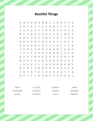 Bautiful Things Word Search Puzzle