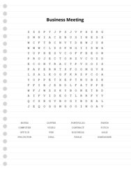 Business Meeting Word Search Puzzle