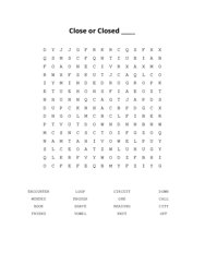 Close or Closed _____ Word Scramble Puzzle