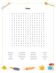Diets Word Search Puzzle