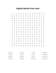English Words From Latin Word Scramble Puzzle