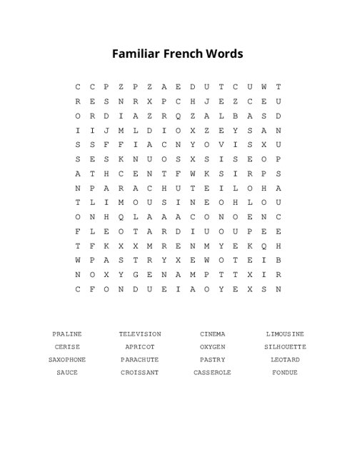 familiar-french-words-word-search