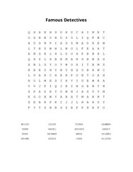 Famous Detectives Word Scramble Puzzle