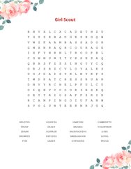 Girl Scout Word Search Puzzle