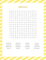 Lighthouses Word Scramble Puzzle