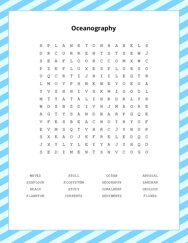 Oceanography Word Search Puzzle