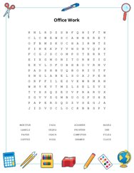 Office Work Word Scramble Puzzle