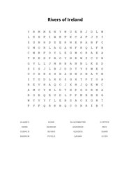 Rivers of Ireland Word Search Puzzle