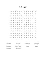 Seth Rogen Word Search Puzzle
