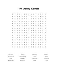 The Grocery Business Word Search Puzzle