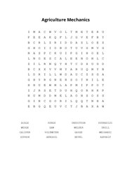 Agriculture Mechanics Word Scramble Puzzle