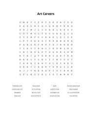 Art Careers Word Search Puzzle