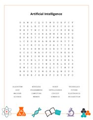 Artificial Intelligence Word Scramble Puzzle