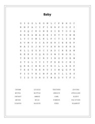 Baby Word Search Puzzle