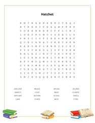 Hatchet Word Scramble Puzzle