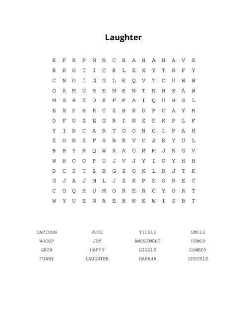 laughter-word-search