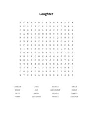 Laughter Word Search Puzzle