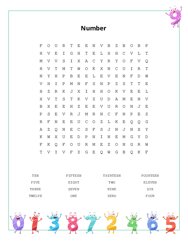 Number Word Search Puzzle