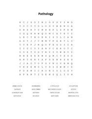 Pathology Word Search Puzzle
