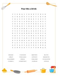 Pour Me a Drink Word Search Puzzle