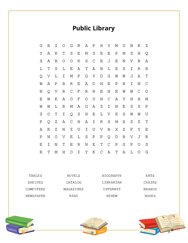 Public Library Word Search Puzzle