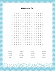 Washing a Car Word Search Puzzle