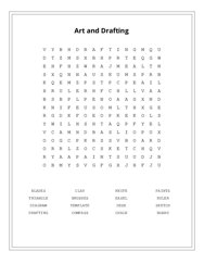 Art and Drafting Word Scramble Puzzle