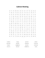 Cabinet Meeting Word Search Puzzle