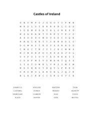 Castles of Ireland Word Search Puzzle