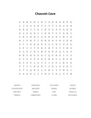 Chauvet Cave Word Scramble Puzzle