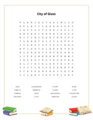 City of Glass Word Scramble Puzzle