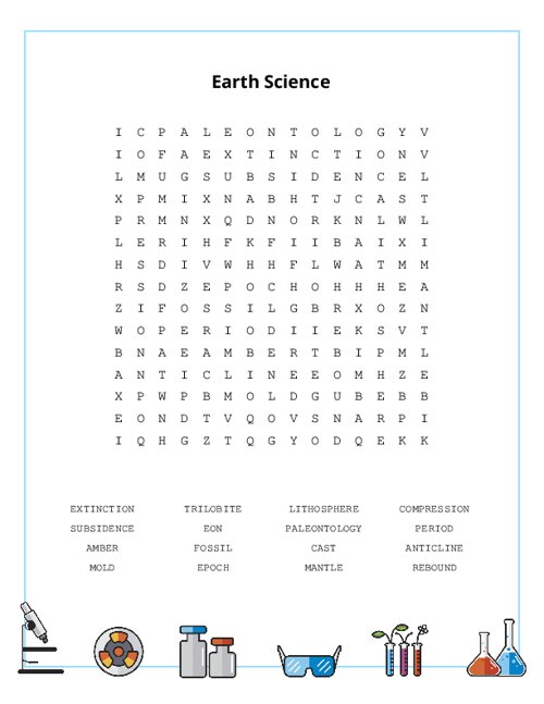 Earth Science Word Search