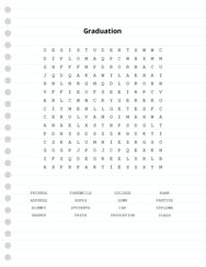 Graduation Word Search Puzzle