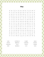 May Word Search Puzzle