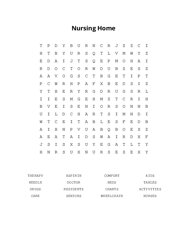 Nursing Home Word Search Puzzle