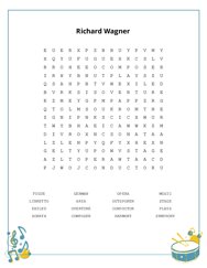 Richard Wagner Word Scramble Puzzle