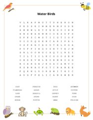 Water Birds Word Search Puzzle
