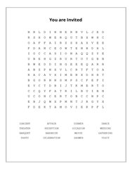 You are Invited Word Search Puzzle
