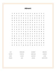 Advent Word Search Puzzle