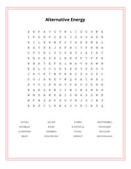 Alternative Energy Word Scramble Puzzle