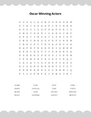 Oscar Winning Actors Word Search Puzzle