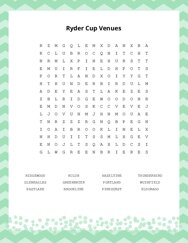 Ryder Cup Venues Word Search Puzzle