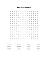 Business Leaders Word Search Puzzle