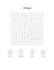 D Cities Word Scramble Puzzle