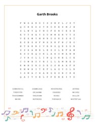 Garth Brooks Word Scramble Puzzle