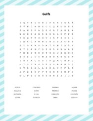 Gulfs Word Search Puzzle