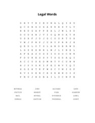 Legal Words Word Search Puzzle