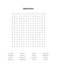 Mysterious Word Scramble Puzzle